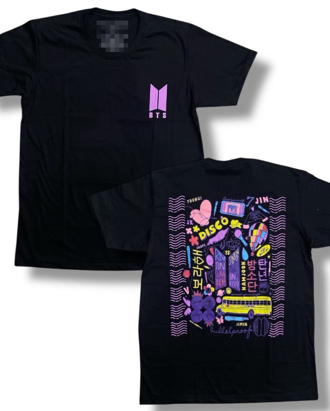 BTS Member Signature T-shirt Cotton Fabric