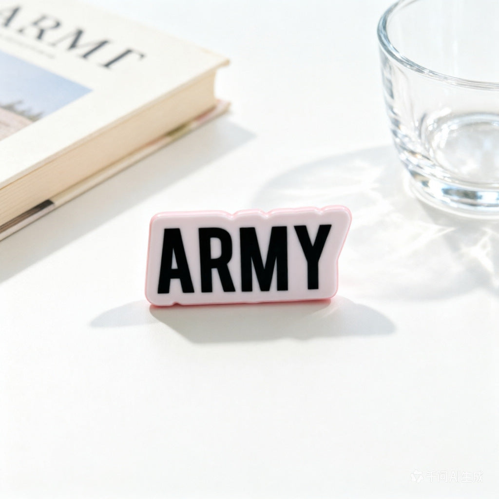 BTS Lightstick and ARMY Logo Acrylic Brooch