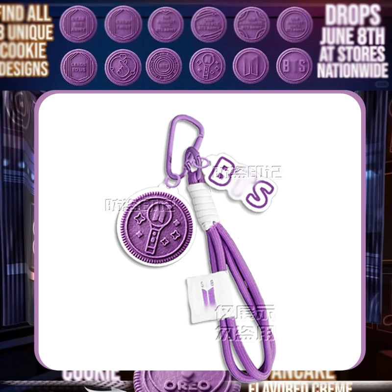 BTS Oreo-Style Acrylic Pendant Keychain