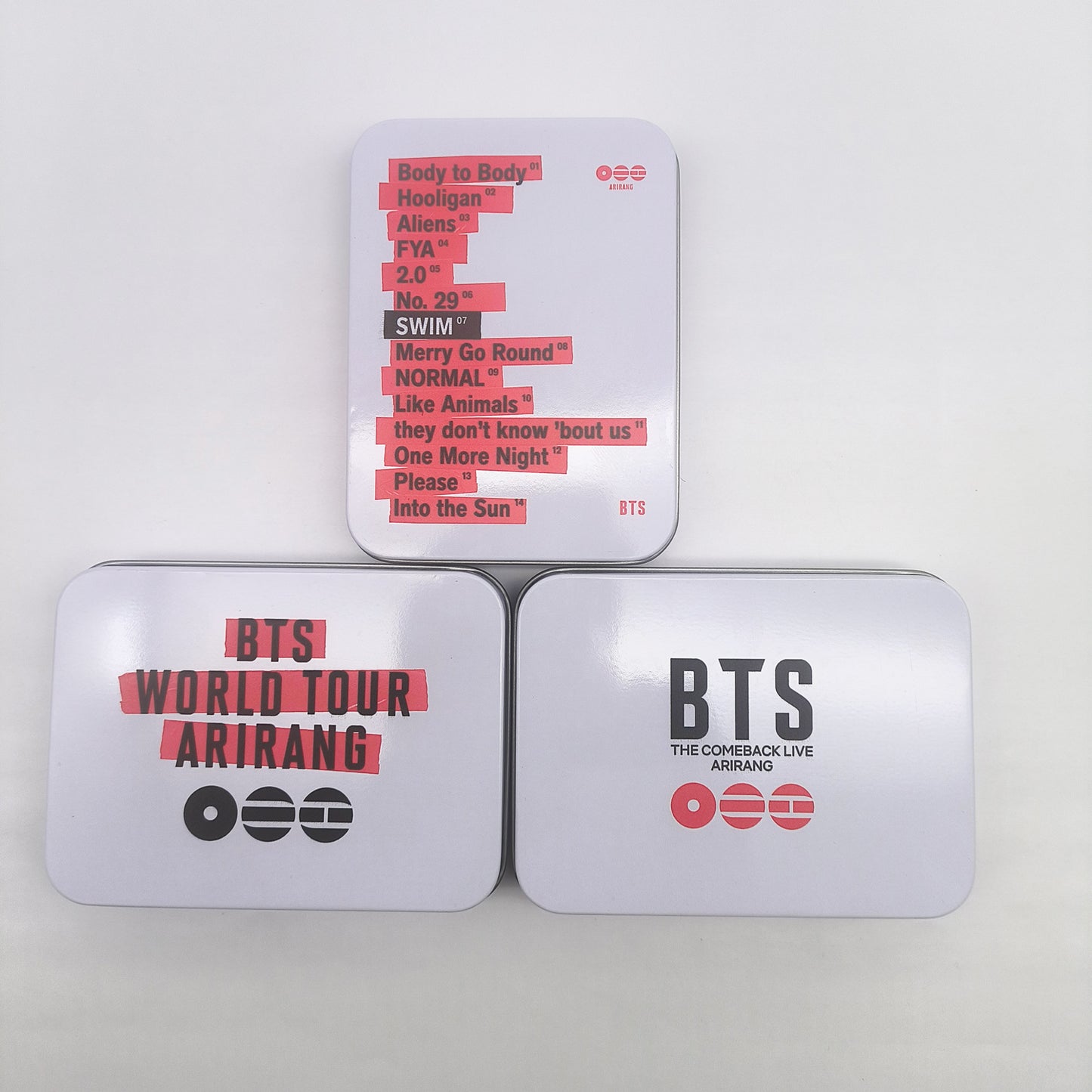 BTS Tour Collection Metal Storage Tin Box – Portable Dustproof Organizer Case for Photocards, Stickers & Small Accessories