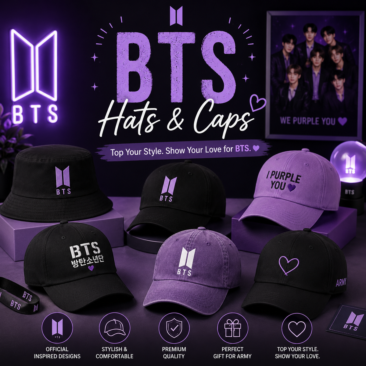BTS Hats & Caps