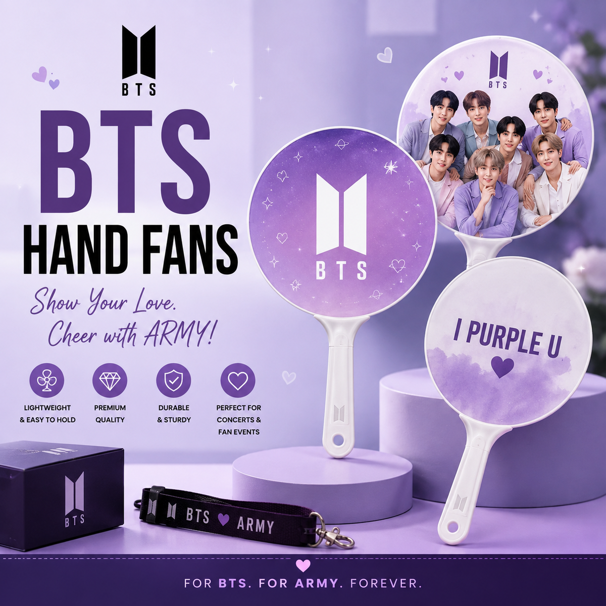 BTS Hand Fans