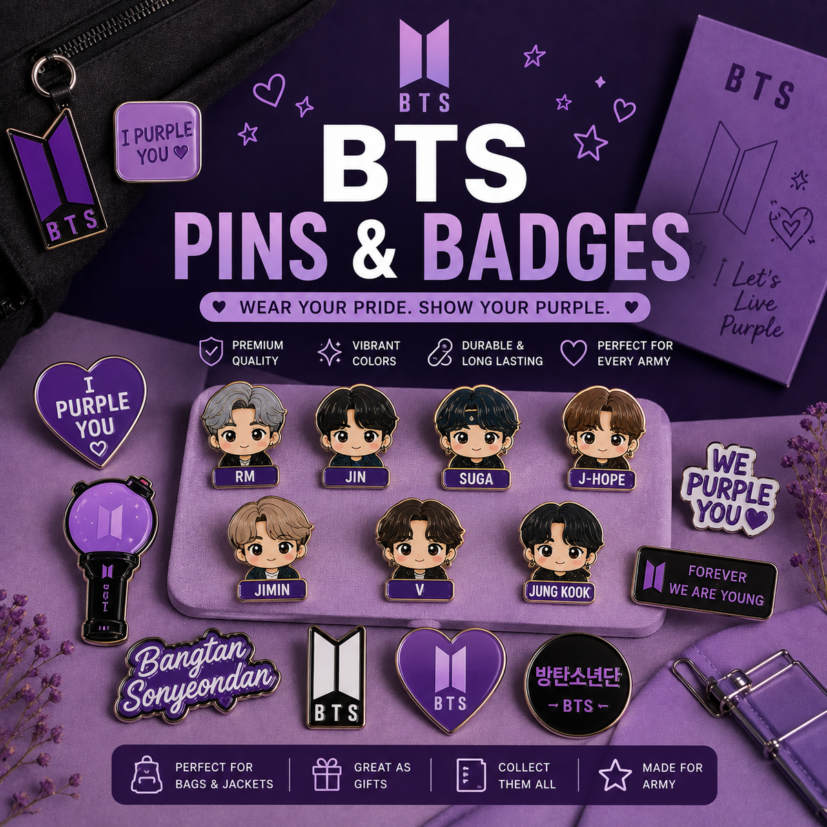 BTS Pins & Badges
