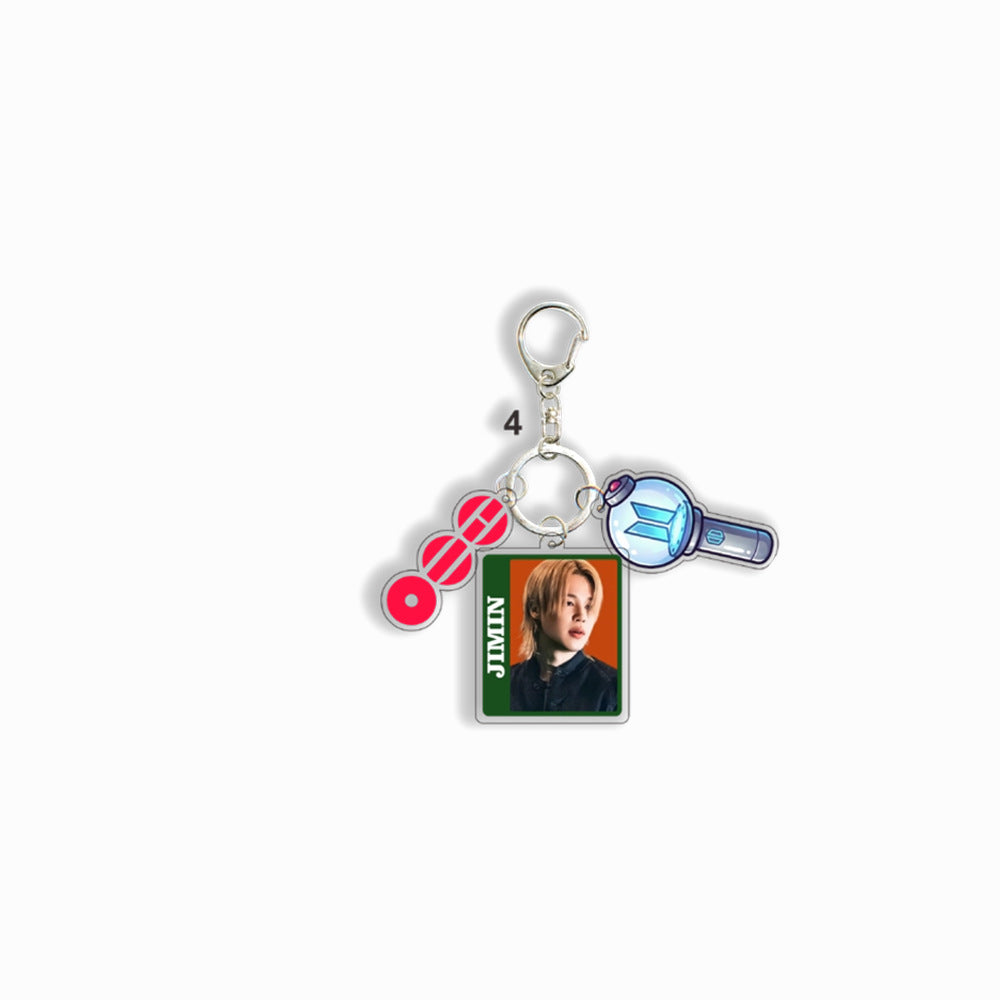 BTS Member Multi-Charm Acrylic Keychain Set