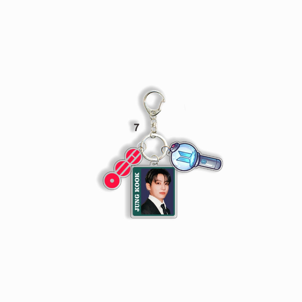 BTS Member Multi-Charm Acrylic Keychain Set