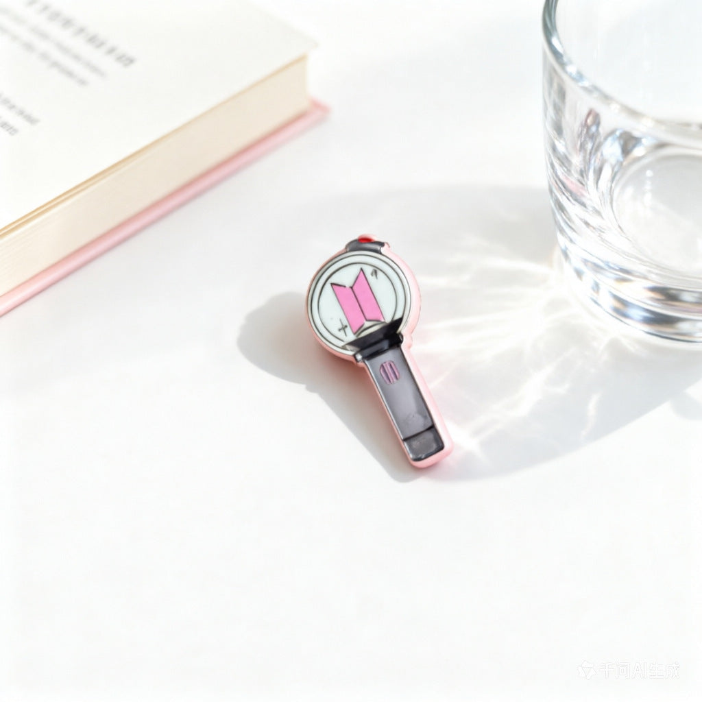 BTS Lightstick and ARMY Logo Acrylic Brooch