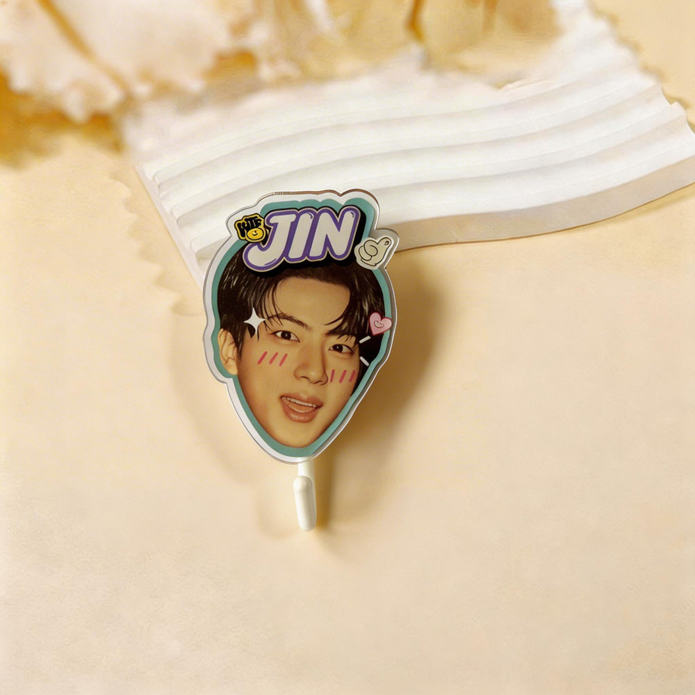 BTS Cake Topper | Members Face Self-Adhesive Hook