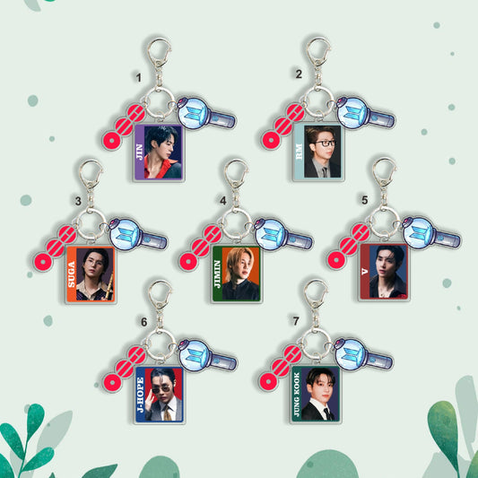 BTS Member Multi-Charm Acrylic Keychain Set