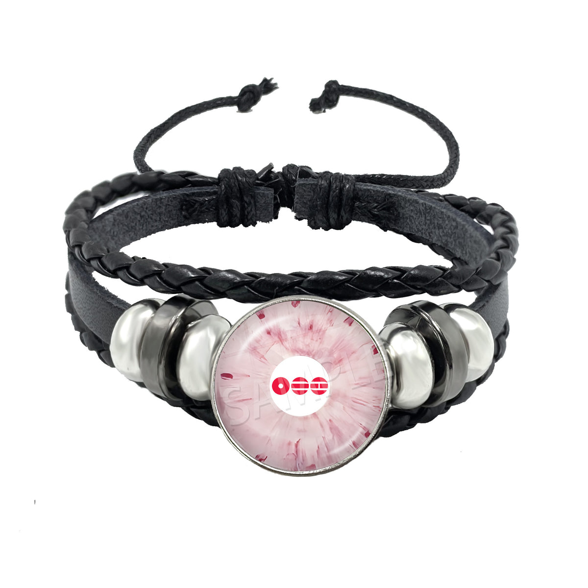 BTS Charm Bracelet | Braided Leather Glass Cabochon