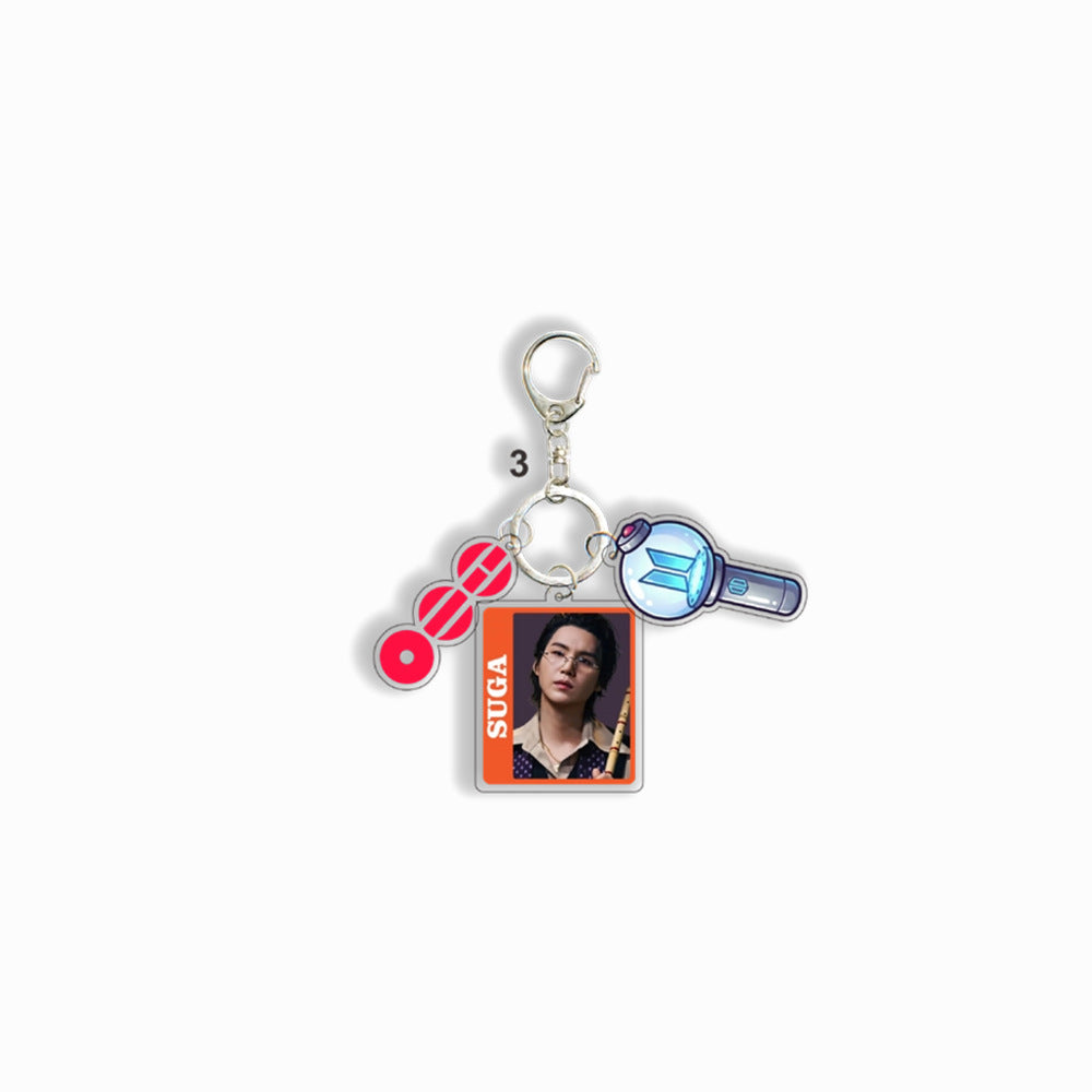 BTS Member Multi-Charm Acrylic Keychain Set