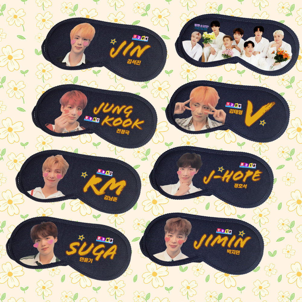 BTS Sleep Eye Mask | Member Portrait & Logo