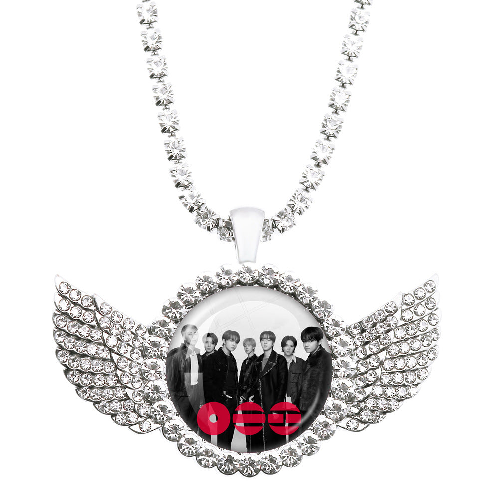 BTS Angel Wings Pendant Necklace