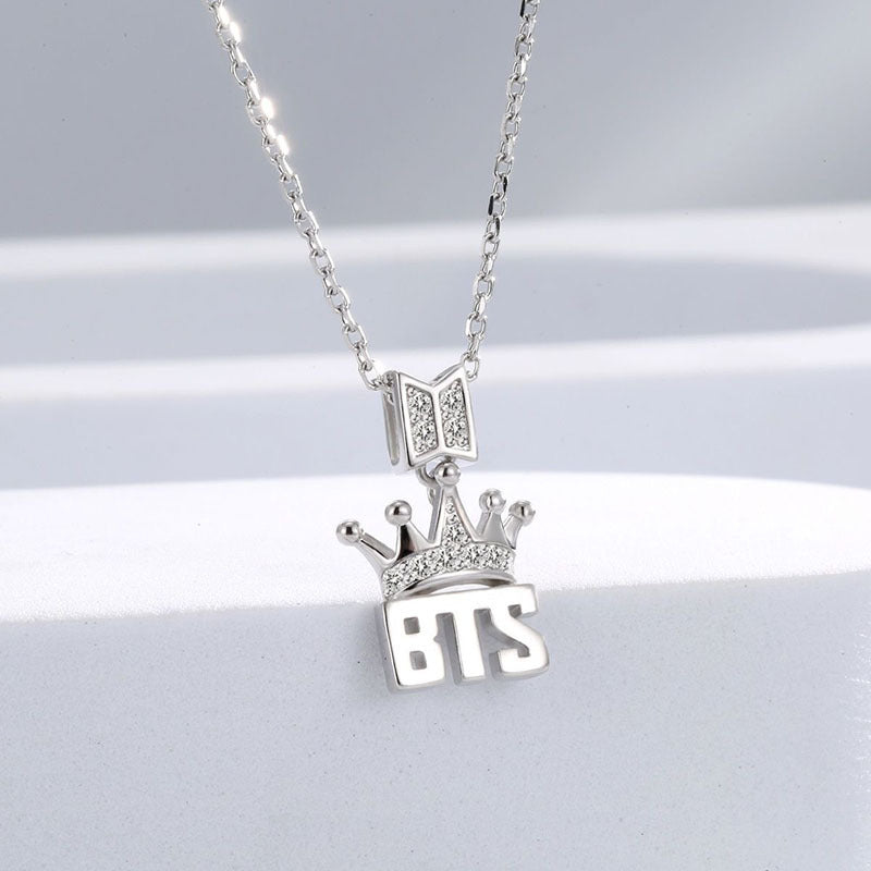 BTS Crown Pendant Necklace