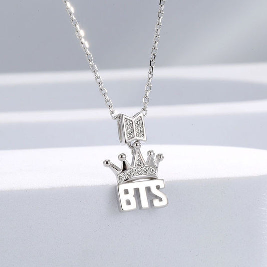 BTS Crown Pendant Necklace