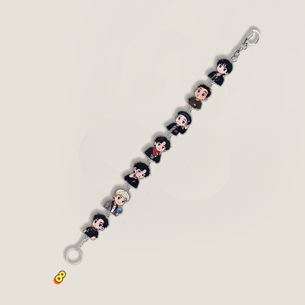 BTS Member Photo Chain Keychain Pendant