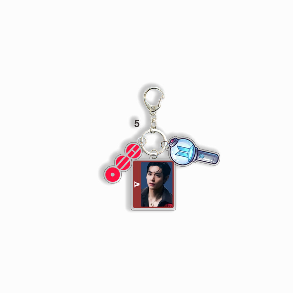 BTS Member Multi-Charm Acrylic Keychain Set