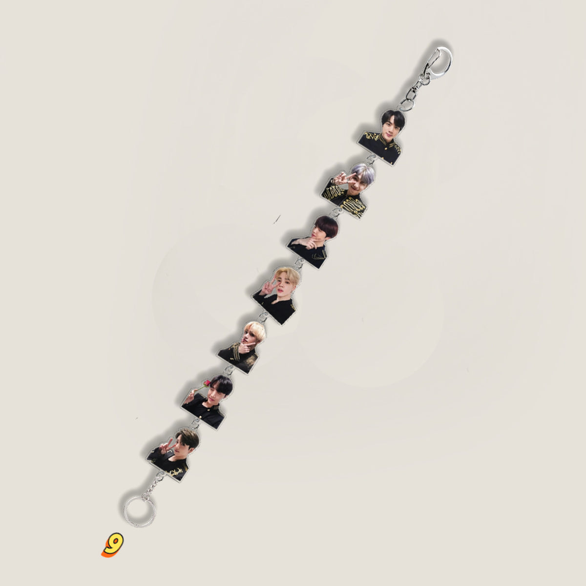 BTS Member Photo Chain Keychain Pendant