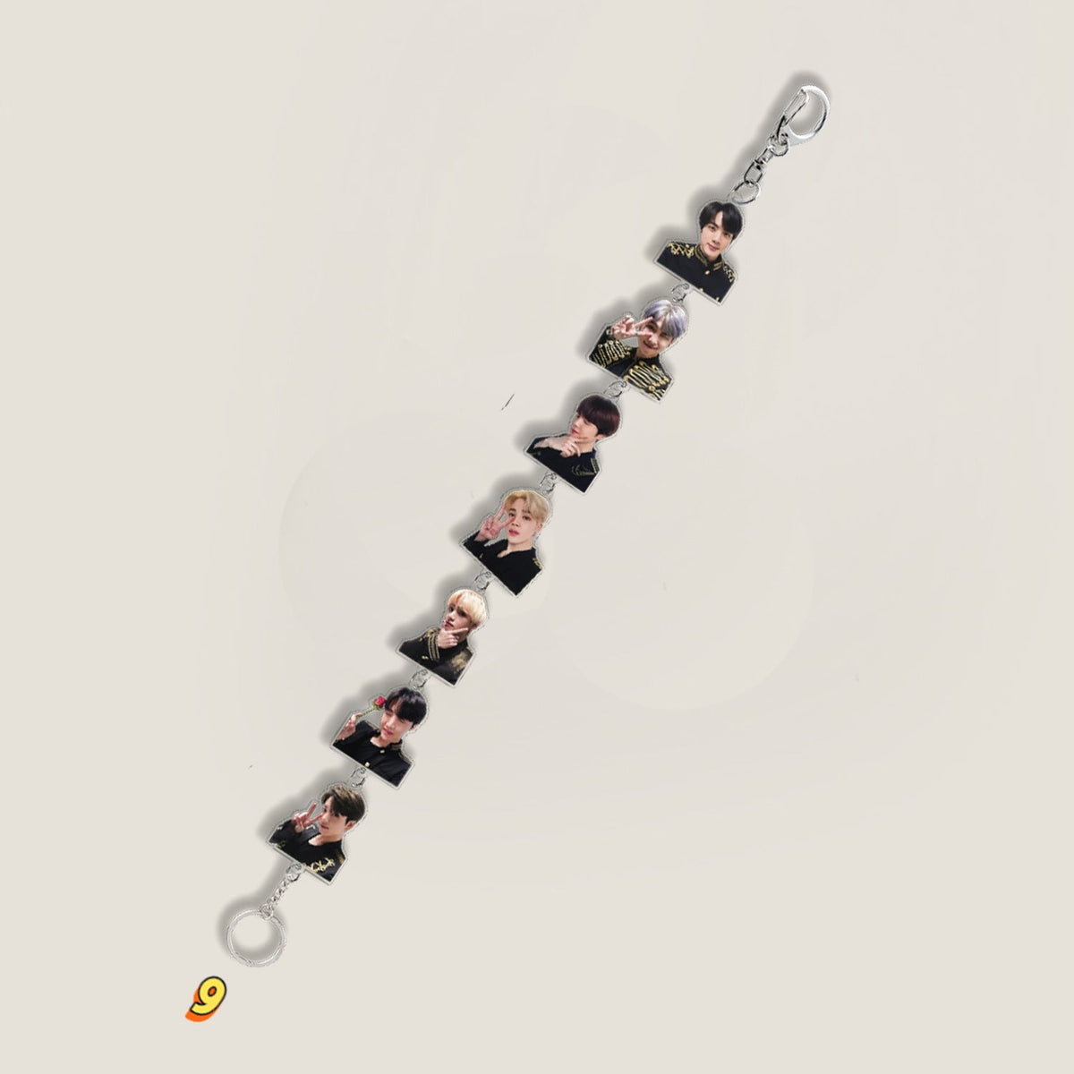 BTS Member Photo Chain Keychain Pendant