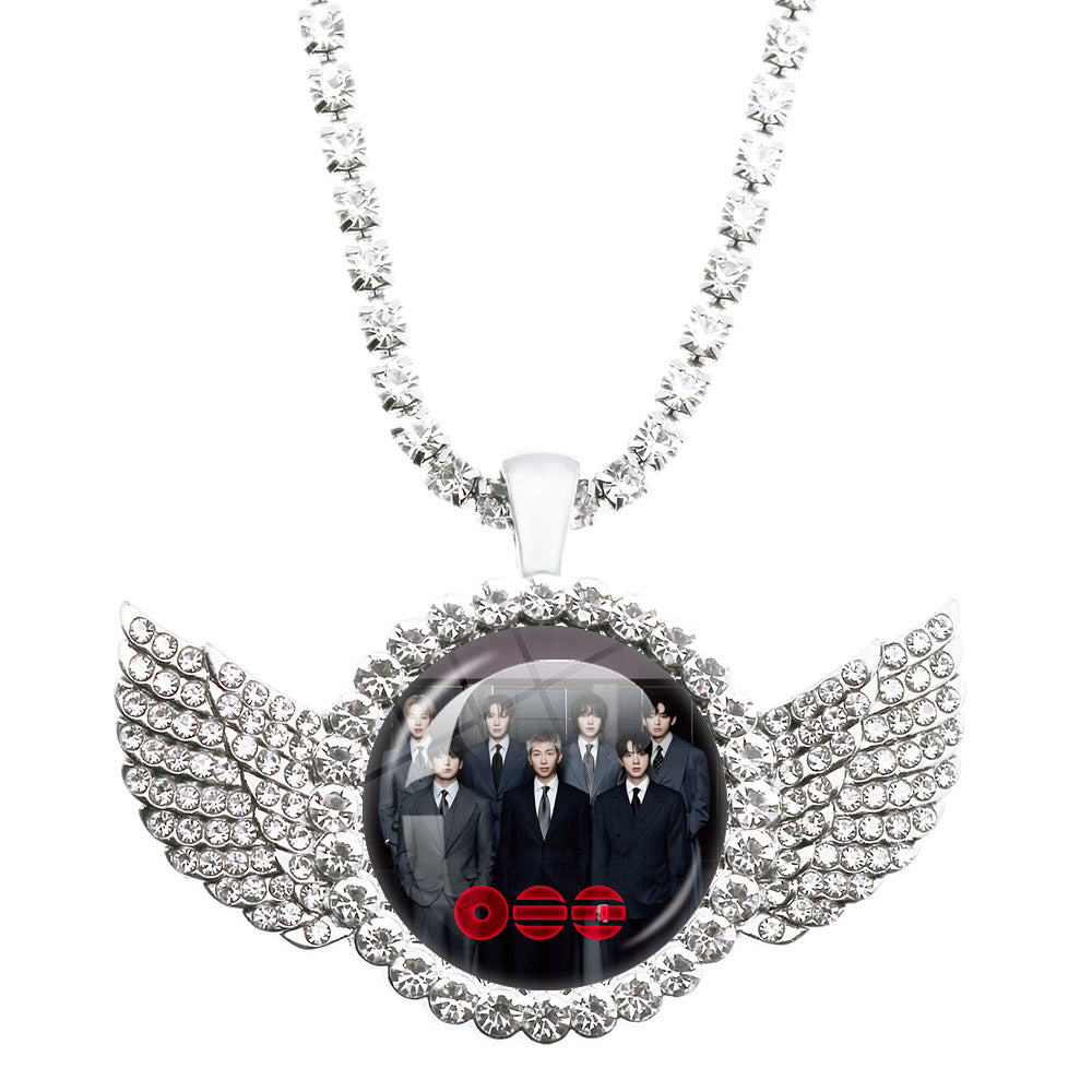 BTS Angel Wings Pendant Necklace