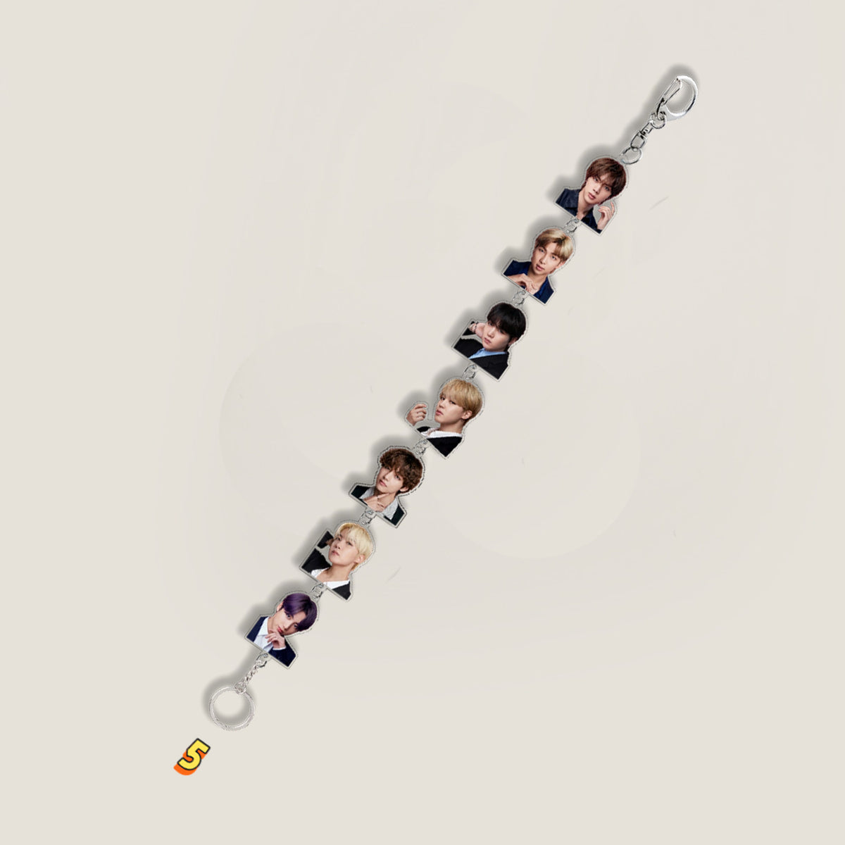 BTS Member Photo Chain Keychain Pendant