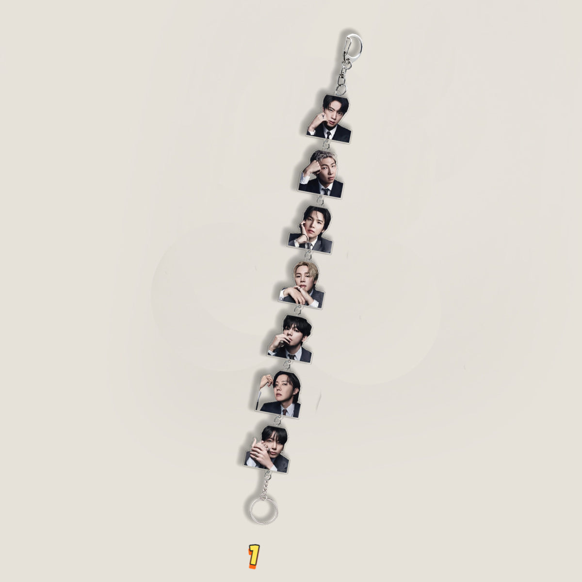 BTS Member Photo Chain Keychain Pendant