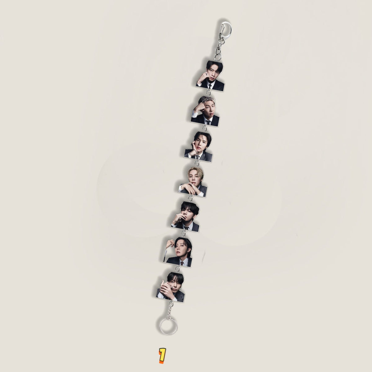 BTS Member Photo Chain Keychain Pendant