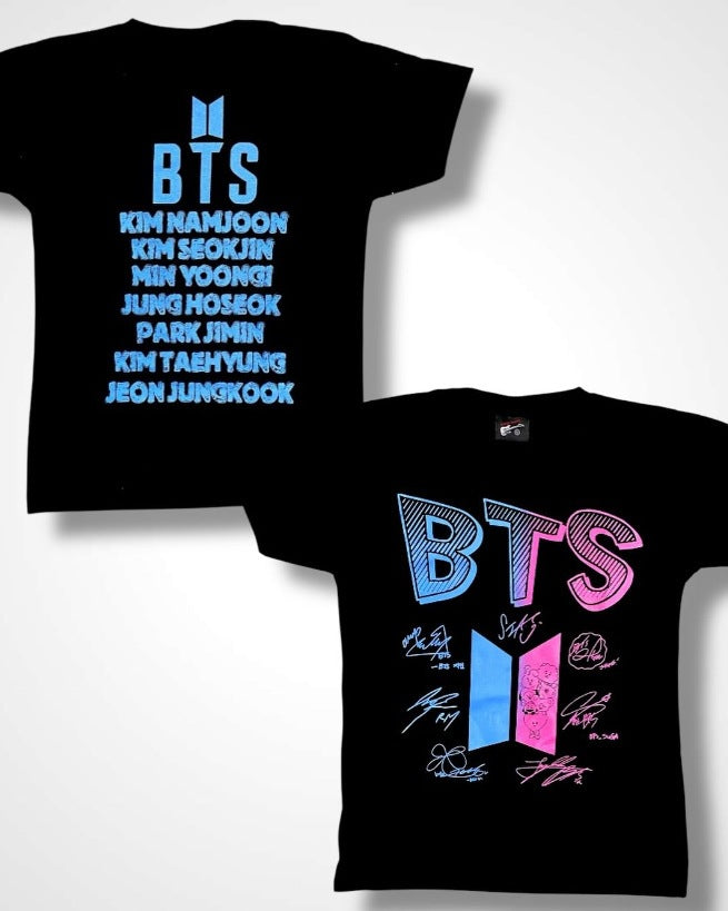 BTS Member Signature T-shirt Cotton Fabric