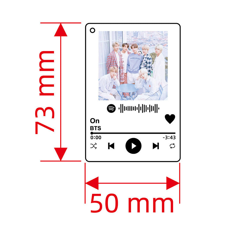 BTS Spotify Music Player Acrylic Keychain Pendant