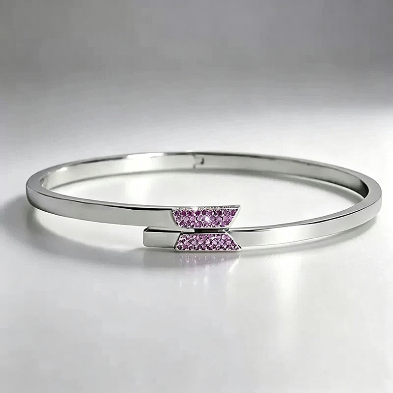 BTS Bangle Bracelet | Purple Rhinestone