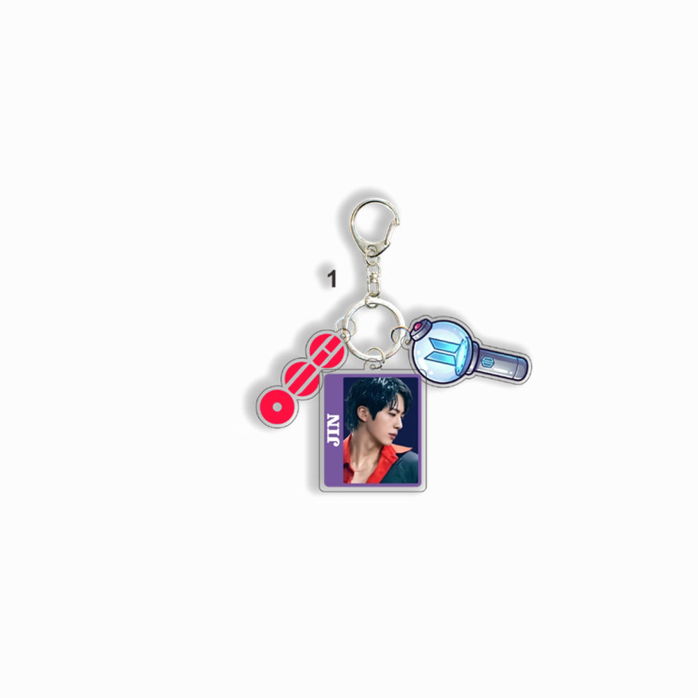 BTS Member Multi-Charm Acrylic Keychain Set