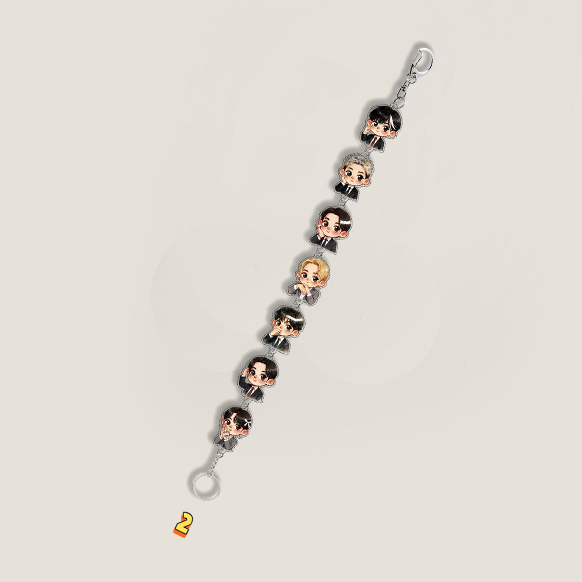 BTS Member Photo Chain Keychain Pendant