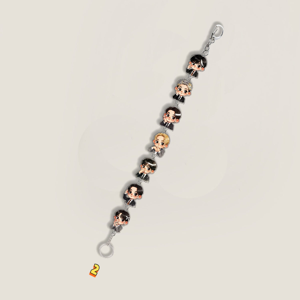 BTS Member Photo Chain Keychain Pendant