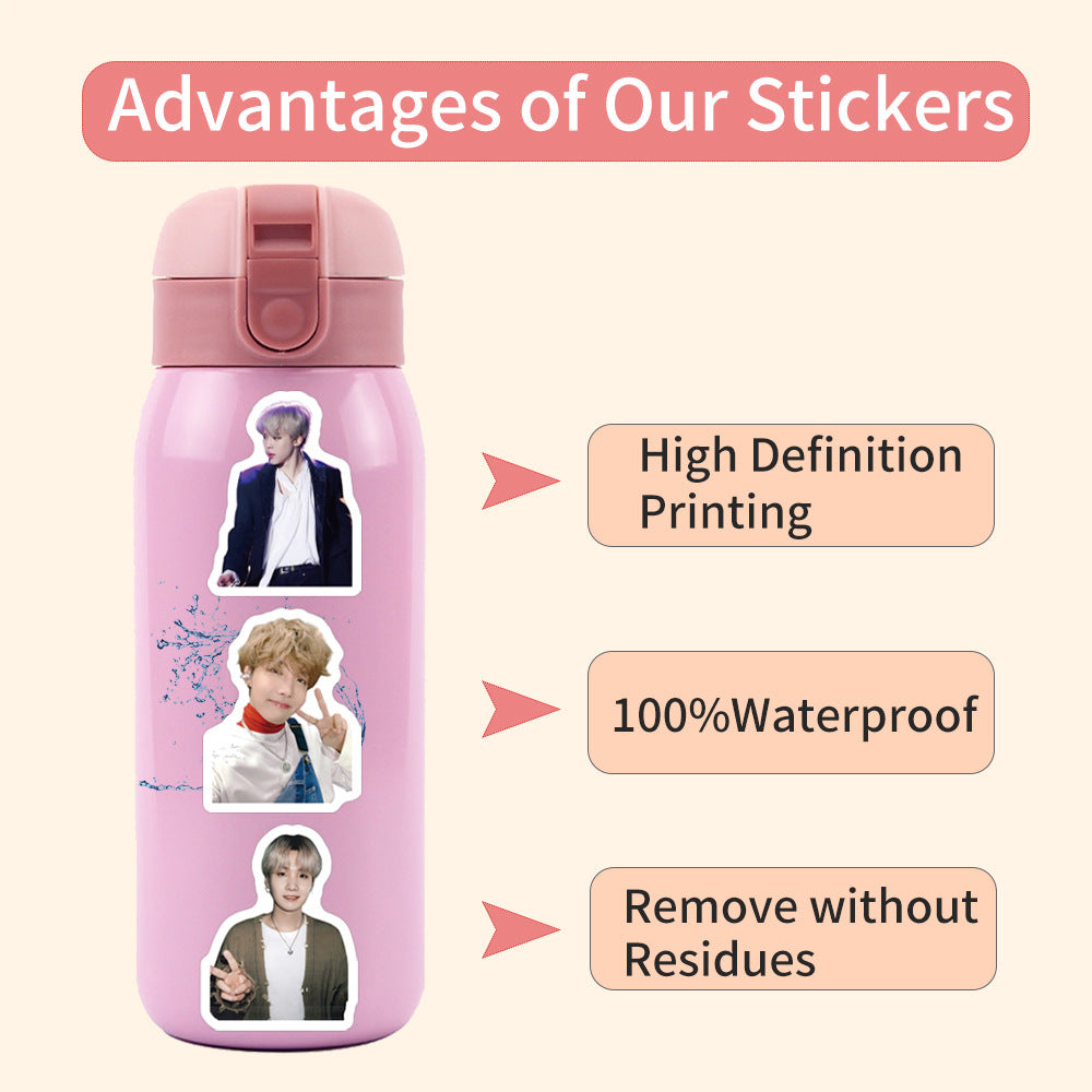 BTS Photo Waterproof Vinyl Sticker Pack