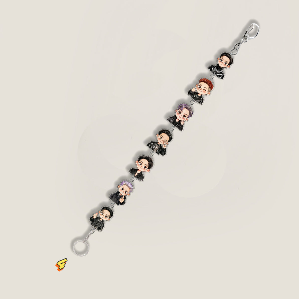 BTS Member Photo Chain Keychain Pendant