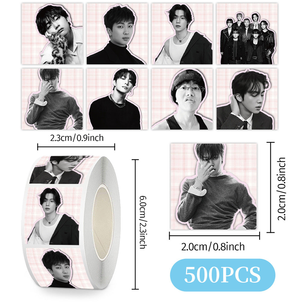 BTS Member Photo Roll Sticker Decal Pack (500 PCS)