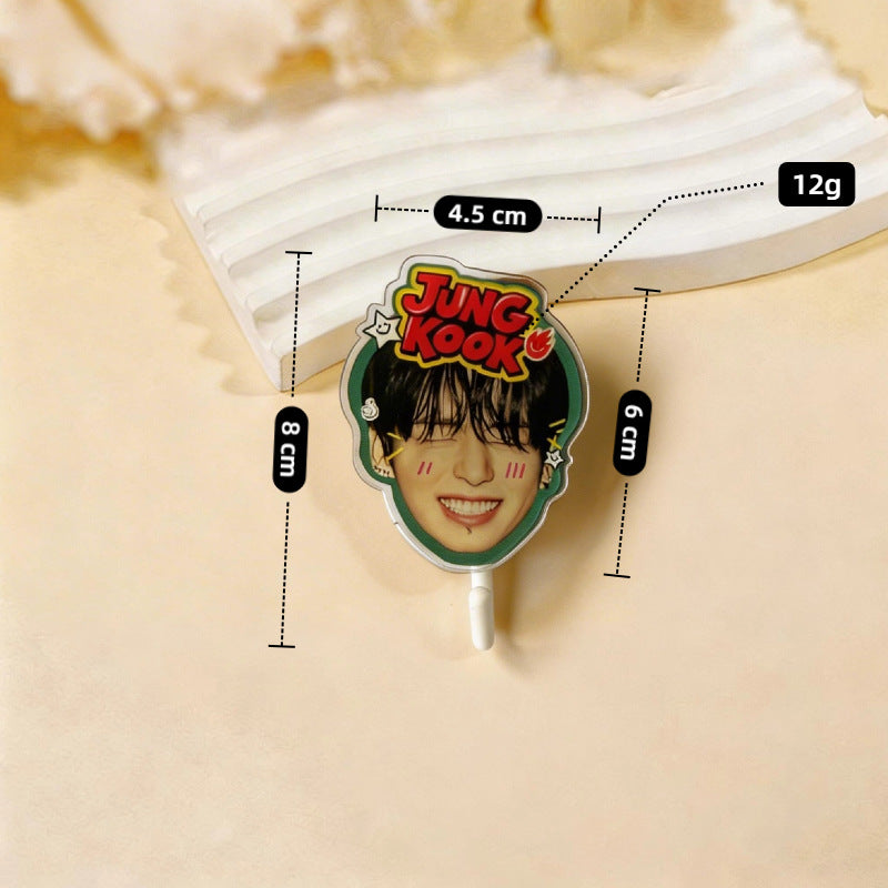 BTS Cake Topper | Members Face Self-Adhesive Hook