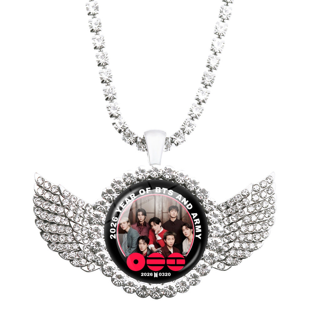BTS Angel Wings Pendant Necklace