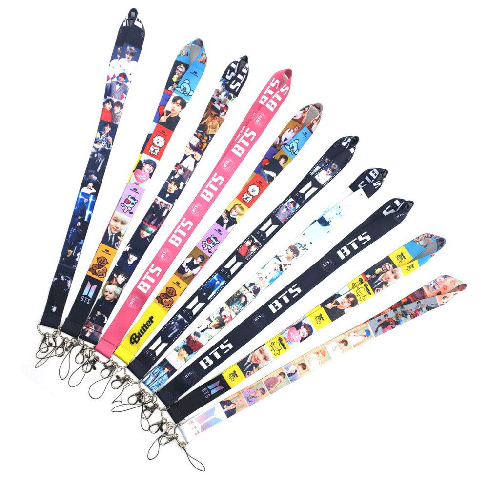 BTS K-Pop Idol Printed Polyester Lanyard and ID Card Holder