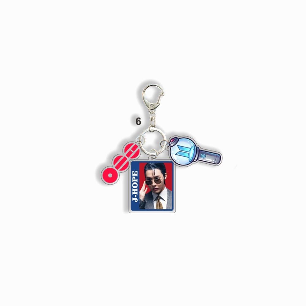 BTS Member Multi-Charm Acrylic Keychain Set