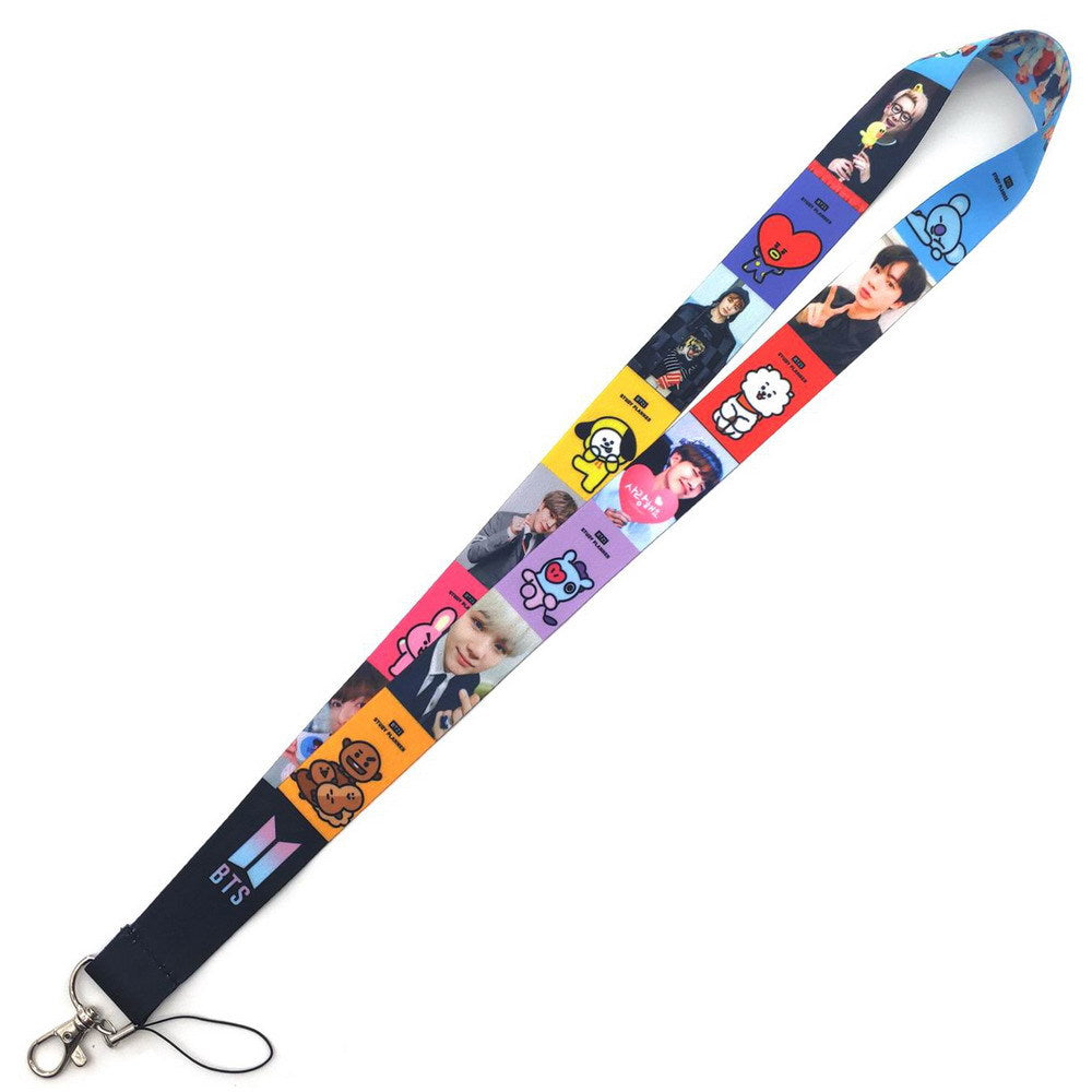 BTS K-Pop Idol Printed Polyester Lanyard and ID Card Holder