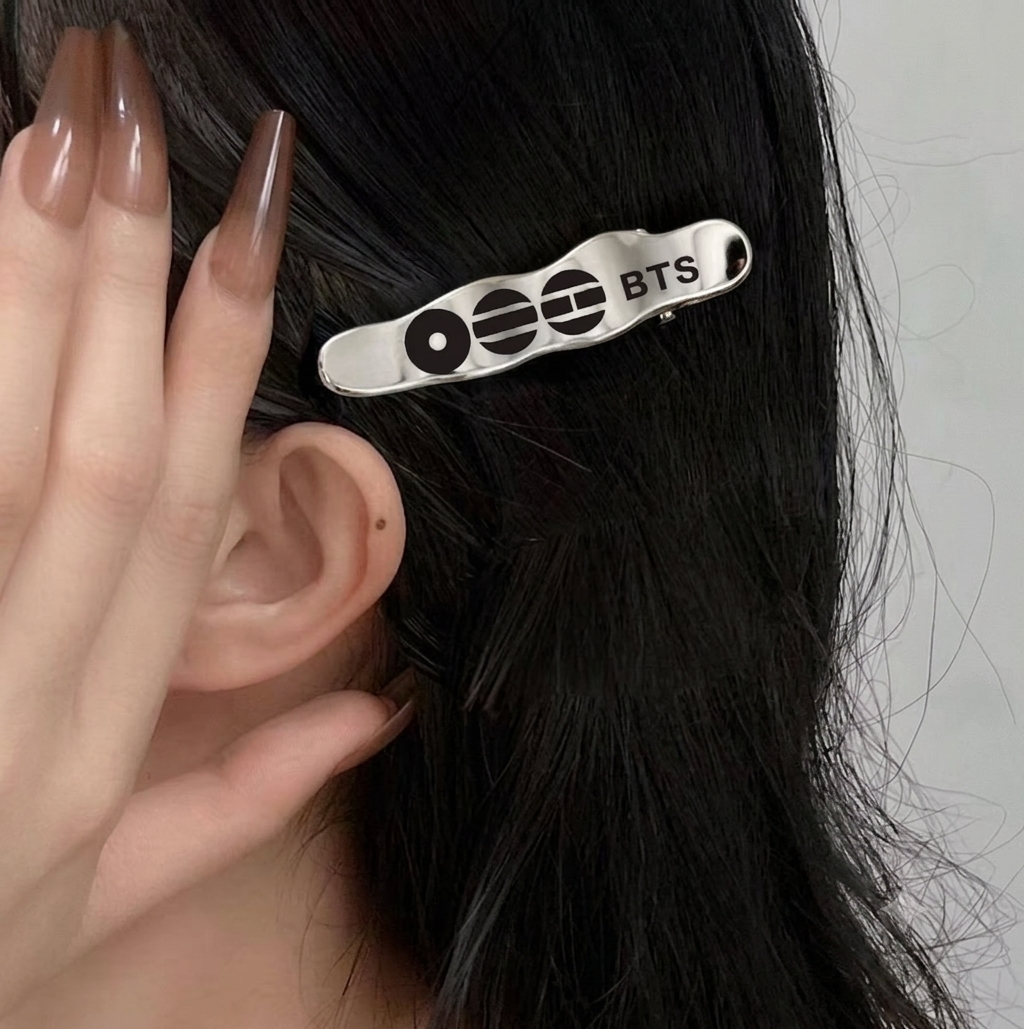 BTS Metal Wave Hair Clip Duckbill Barrette