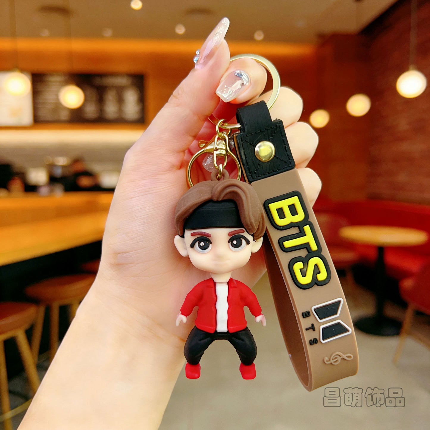 K-Pop BTS 3D Soft Rubber Figure Keychain  Cute Anime Bag Charm & Backpack Pendant | BTS Member Collectible Gift | BTS Keychain