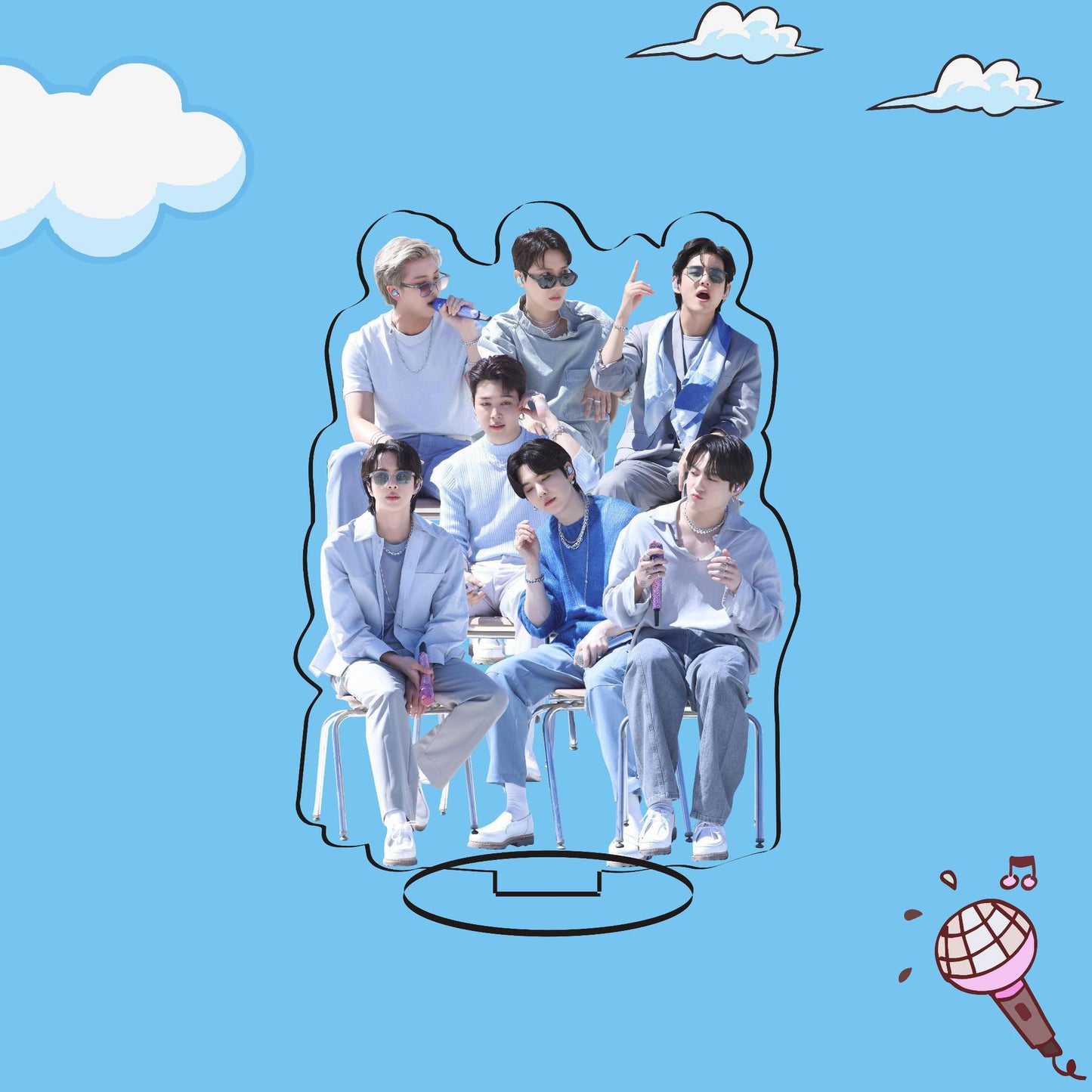 BTS PROOF Double-Sided Acrylic Stand Figure (10cm) – K-Pop Desk Display Collectible | BTS Member Acrylic Stand Gift for ARMY | BTS Acrylic Stand Figure