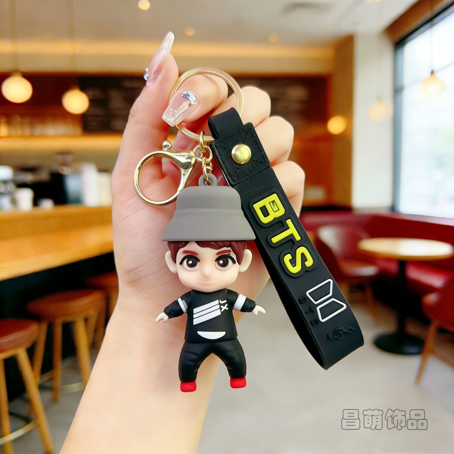 K-Pop BTS 3D Soft Rubber Figure Keychain  Cute Anime Bag Charm & Backpack Pendant | BTS Member Collectible Gift | BTS Keychain