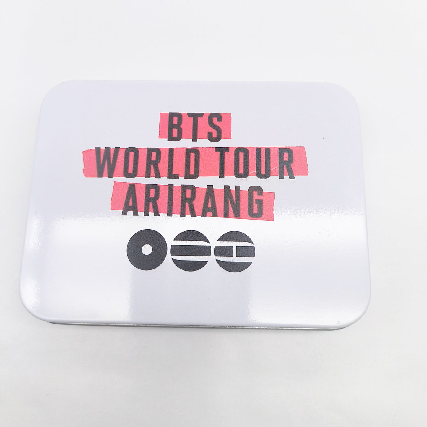 BTS Tour Collection Metal Storage Tin Box – Portable Dustproof Organizer Case for Photocards, Stickers & Small Accessories