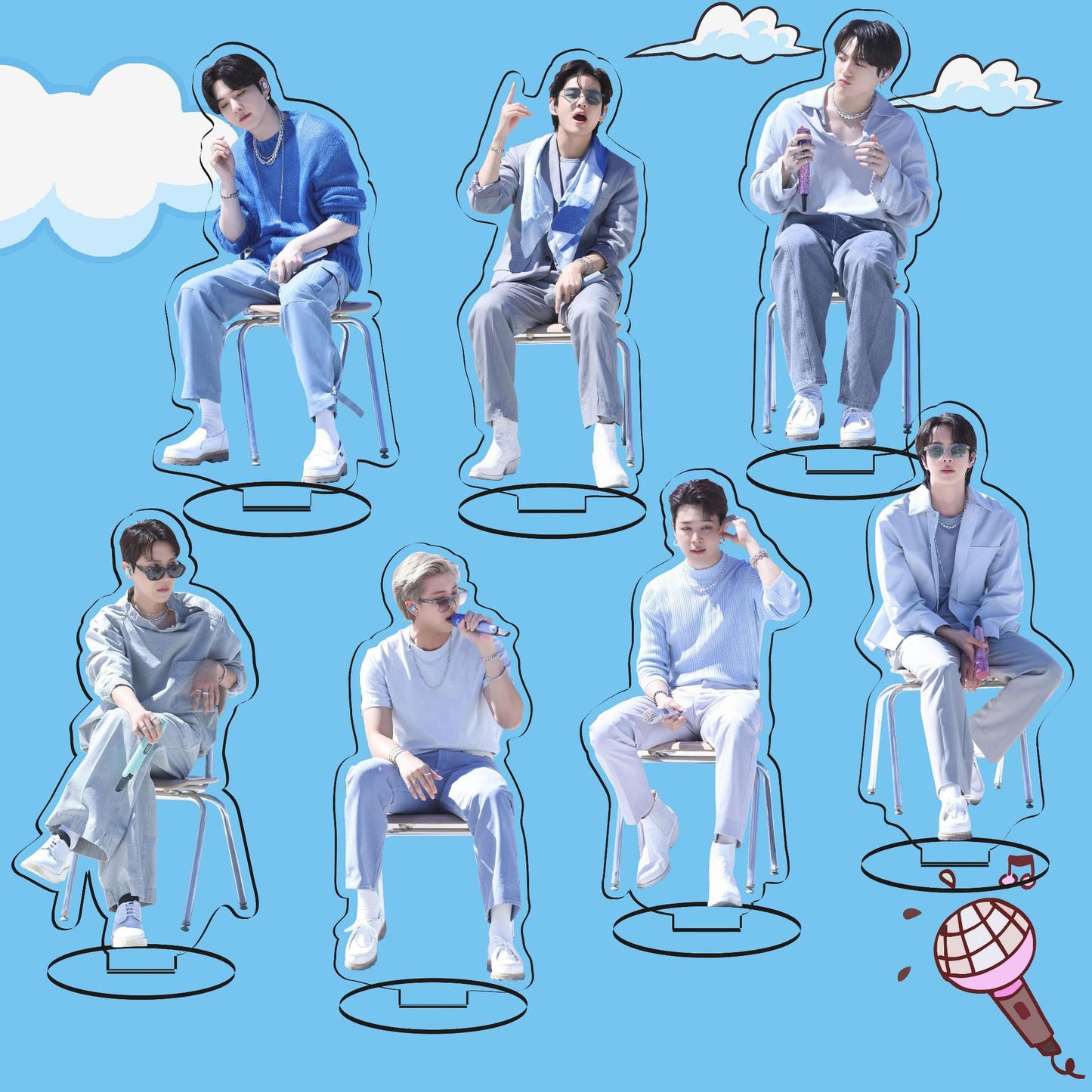 BTS PROOF Double-Sided Acrylic Stand Figure (10cm) – K-Pop Desk Display Collectible | BTS Member Acrylic Stand Gift for ARMY | BTS Acrylic Stand Figure