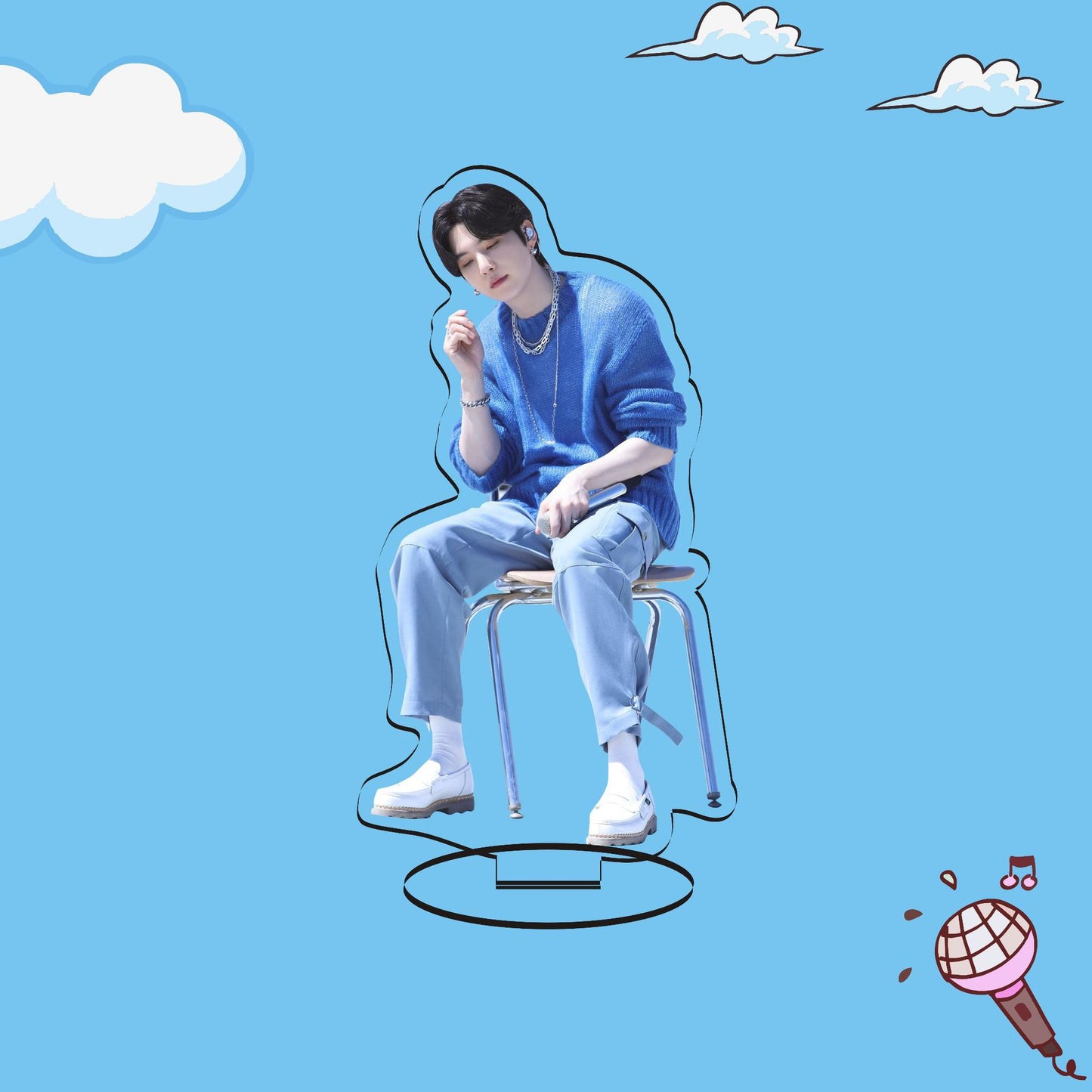 BTS PROOF Double-Sided Acrylic Stand Figure (10cm) – K-Pop Desk Display Collectible | BTS Member Acrylic Stand Gift for ARMY | BTS Acrylic Stand Figure