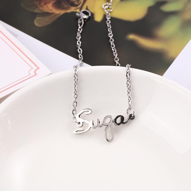 BTS Member Name Stainless Steel Bracelet – Adjustable K-Pop ARMY Chain Bracelet | Minimalist Jewelry Gift for Women & Men | BTS Bracelet