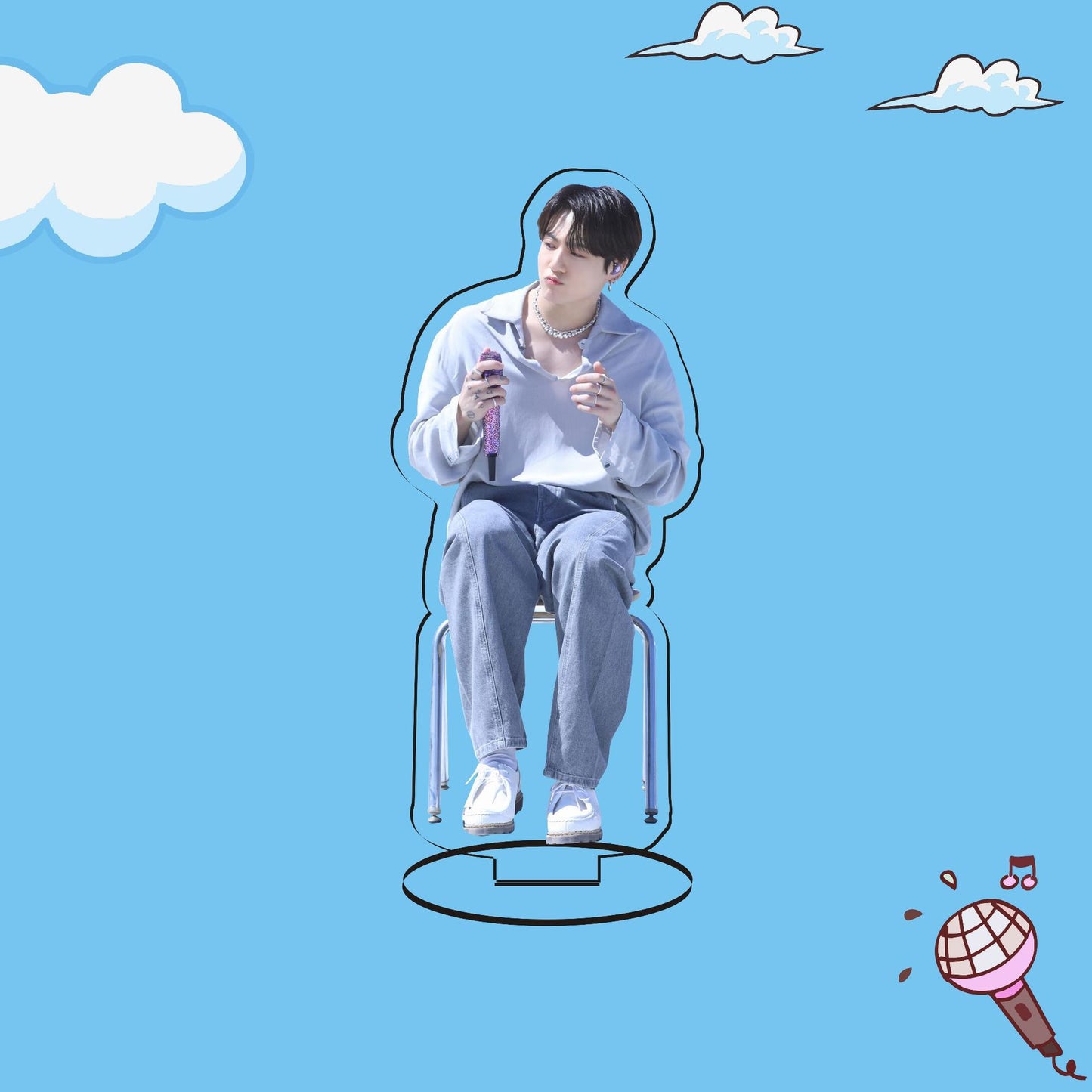 BTS PROOF Double-Sided Acrylic Stand Figure (10cm) – K-Pop Desk Display Collectible | BTS Member Acrylic Stand Gift for ARMY | BTS Acrylic Stand Figure