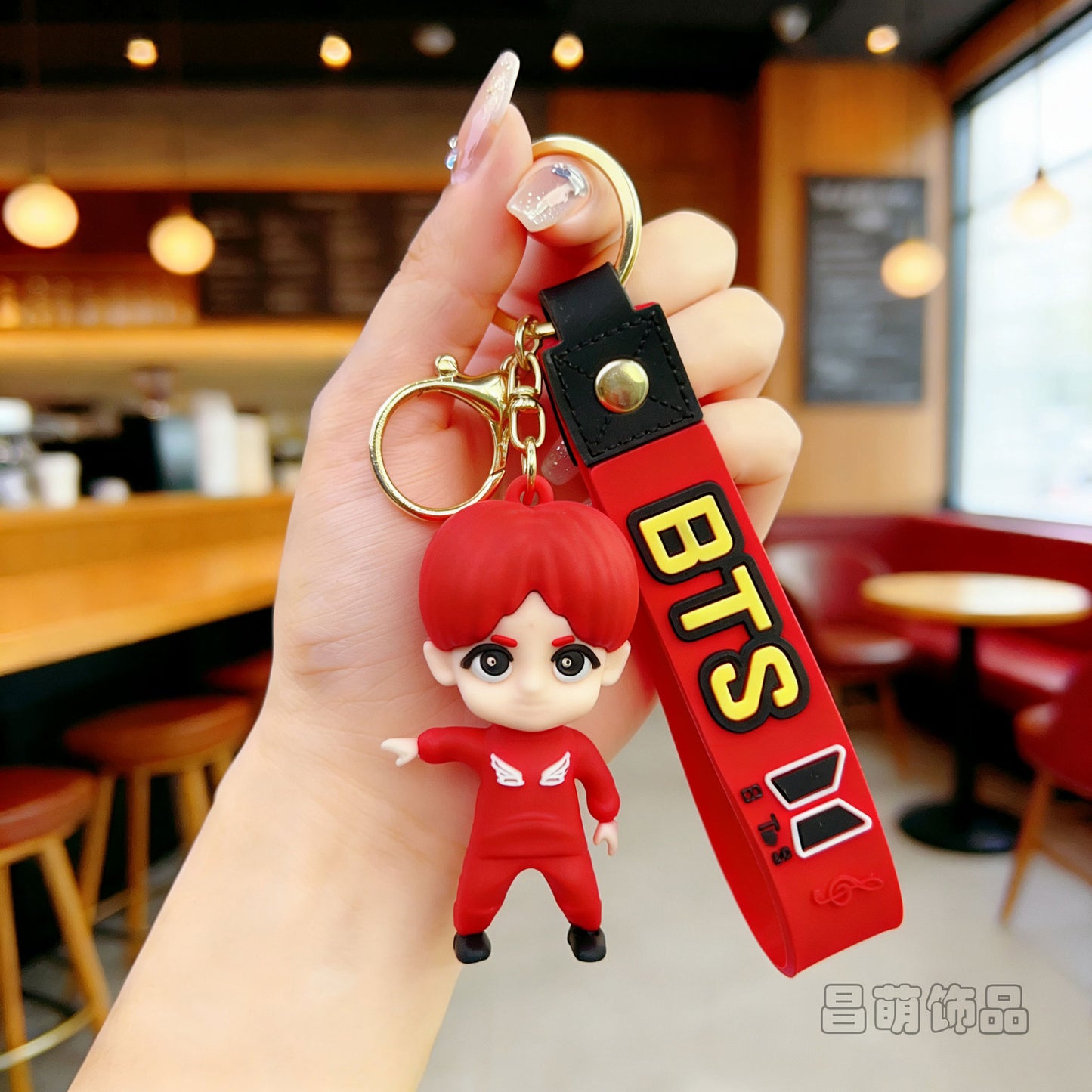 K-Pop BTS 3D Soft Rubber Figure Keychain  Cute Anime Bag Charm & Backpack Pendant | BTS Member Collectible Gift | BTS Keychain